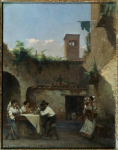Řím, taverna od Francois Louis David Bocion