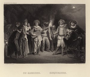 Maškarní od Francois Louis Joseph Watteau