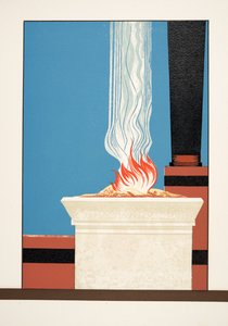 Hořící pochodeň z Prométhée Enchaîné od Aischyla, hospoda. 1941 (tisk šablony) od Francois Louis Schmied