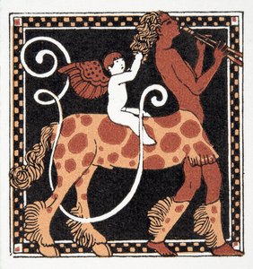 Dopis U, od Personages de Comedie, hospoda. 1922 (tisk šablony) od Francois Louis Schmied