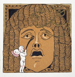 Nos lechtaný Amorem, z Personages de Comedie, pub. 1922 (pochoárový tisk) od Francois Louis Schmied