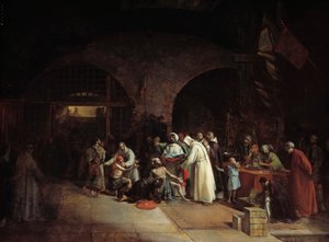 Francouzská kolonizace Alžírska: „“Vykoupení vězňů v alžírských věznicích““ Obraz Francoise Mariuse Graneta (1775-1849) 1831 Ne. 1,51 x 2 m