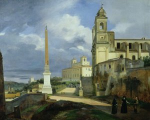 Trinita dei Monti a Villa Medici, Řím od Francois Marius Granet