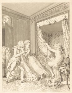 Indiskrétní od Francois Nicolas Barthelemy Dequevauviller after Antoine Borel