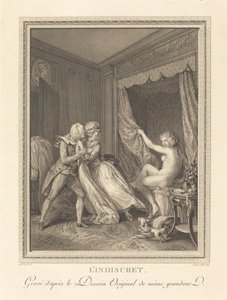 Indiskrétní od Francois Nicolas Barthelemy Dequevauviller after Antoine Borel