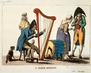 Karikatura moderního Ossiana od Francoise Nicolase Martineta od Francois Nicolas Martinet