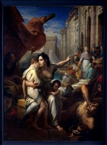 Monsignor z Belsunce během moru v Marseille Předvečer Henri Francois Xavier de Belsunce-Castelmoron (Belsunce Castelmoron) (1671-1755) zachraňující nemocné během morové epidemie v roce 1720. Obraz Francoise Gerarda (1770-1837) 18347 2,58x1, od Baron François Pascal Simon Gérard