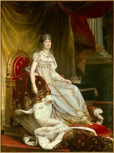 Portrét císařovny Josephine de Beauharnais (1763-1814) v korunovačním kostýmu Malba Francoise Gerarda (1770-1837). Rozměr 2,1x1,3m. Fontainebleau, zámek de Fontainebleau --- Portrét císařovny Josefíny de Beauharnais (1763-1814) v jejím koru od Baron François Pascal Simon Gérard