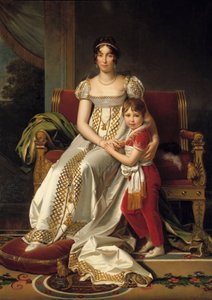 Portrét na nohou Hortense de Beauharnais, královny Holandska (1783-1837) a jejího syna Napoleona Charlese Obraz od Francoise Gerarda (1770-1837) 1807 Sun. 0,32 x 0,24 m od Baron François Pascal Simon Gérard