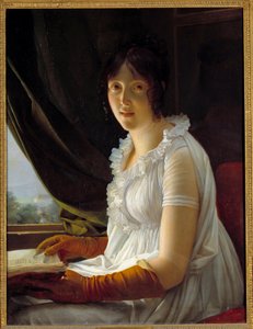Portrét Madame Barbier Walbonne (1763-1837) manželka malíře Jacquese Luca Barbiera Obraz Francoise Gerarda (1770-1837) 1796 Ne. 0,79x0,59 m od Baron François Pascal Simon Gérard