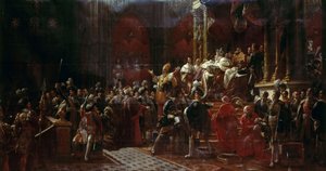 Korunovace Karla X. Francouzského v Remeši, 29. května 1825 od Francois Pascal Simon Gerard