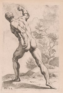 Gladiátor Borghese, pohled zezadu [deska 29] od Francois Perrier