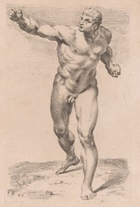 Gladiátor Borghese, pohled zepředu [deska 26] od Francois Perrier