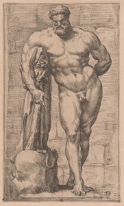 Farnese Hercules, pohled zepředu [deska 2] od Francois Perrier
