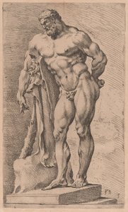 Farnese Hercules, pohled ze tří čtvrtin otočený doleva [deska 3] od Francois Perrier