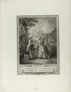 Večerní procházka, od Monument du Costume Physique et Moral de la fin du Dix-huitième siècle od Francois Robert Ingouf