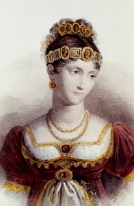 Portrét Pauline Bonaparte (barevné lito) od Francois Seraphin (after) Delpech