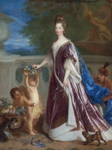 ""Portrét Elisabeth-Charlotte (Elisabeth Charlotte) Bavorské nebo Falcké (1652-1722)"" (Alžběta Charlotte, princezna Palatine) Obraz Francoise de Troy (1645-1730) Soukromá sbírka 17. století