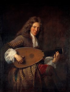 Portrét Charlese Moutona (1626-1710) luthista Malba Francoise de Troy (1645-1730) 1690 Ne. 1,38x1,06 m