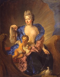 Hraběnka von Cosel a její syn jako Venuše a Amor, cca 1712-1715 (olej na plátně)