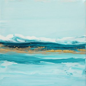 Aqua Gold Waves od Françoise Wattré