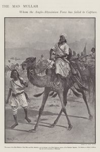 Mohammed Abdullah Hassan, „šílený mulla“, somálský náboženský a vojenský vůdce (litho)
