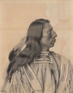 Portrét Jacka Red Clouda, siouxského Indiána, konec 19. století. od Frank A. Rinehart