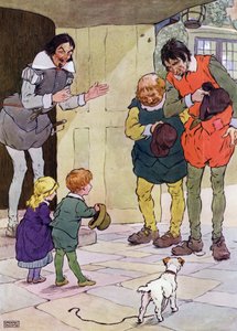 Ilustrace pro The Babes in the Wood (barevné lito) od Frank Adams