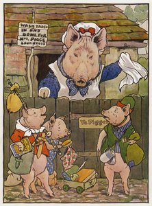 Ilustrace pro Tři malá prasátka od Frank Adams