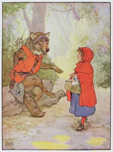 Červená karkulka a vlk, ilustrace z 