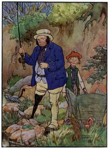 Tři veselí rybáři (barevná litografie) od Frank Adams