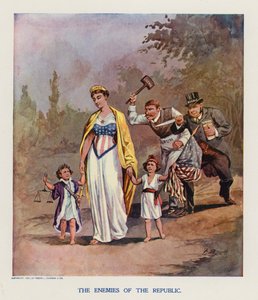 Nepřátelé republiky (barevná litografie)