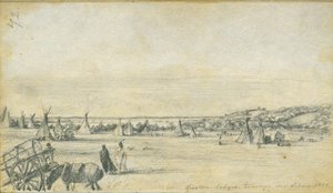 Siseton Lodges, Traverse des Sioux, 1851 od Frank Blackwell Mayer