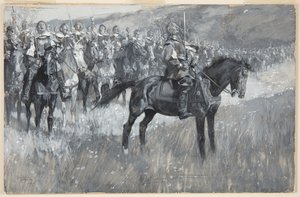 Cromwell a jeho muži zpívají 117. žalm v bitvě u Dunbaru od Frank Craig