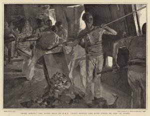 Více Steam, Stoke Hole na HMS Nile během Rush South of B Fleet od Frank Craig