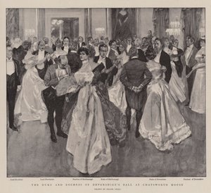 Ples vévody a vévodkyně z Devonshiru v Chatsworth House od Frank Craig
