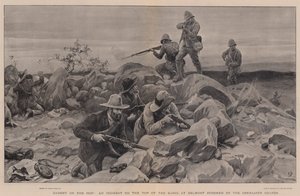 Přistižen na chmelu, incident na vrcholu Kopje v Belmontu napadený granátnickými gardami od Frank Dadd