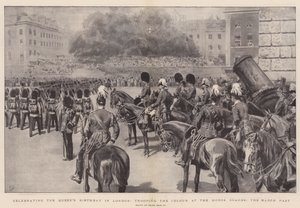 Oslava královniných narozenin v Londýně, Trooping the Colour u Horse Guards, březnová minulost