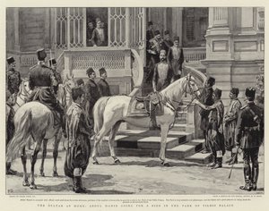 Sultán doma, Abdul Hamid jde na projížďku do parku paláce Yildiz od Frank Dadd