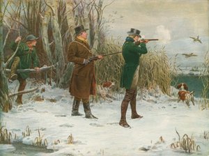 Divoká kachna Střelba v době Vánoc od Frank Dadd