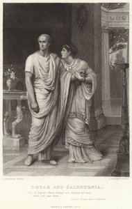 Caesar a Calpurnia, Julius Caesar, dějství II, scéna II od Frank Dicksee