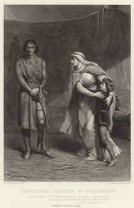 Constance, Arthur a Salisbury, King John, Act III, Sc I od Frank Dicksee