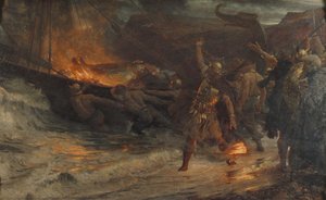 Pohřeb Vikinga od Frank Dicksee