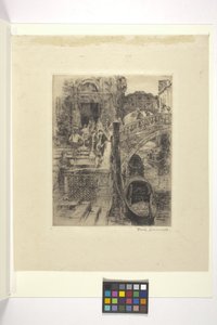 Most vzdechů, Benátky (deska 1) (inkoust) od Frank Duveneck