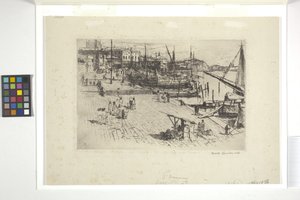 Riva Degli Schiavoni (deska 1) (inkoust) od Frank Duveneck