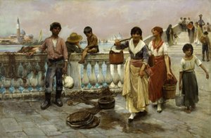 Nositelé vody, Benátky od Frank Duveneck