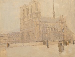 Notre Dame v zimě od Frank Edwin Scott