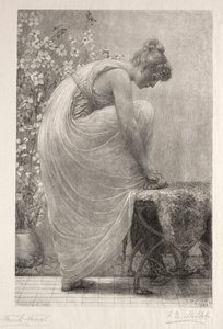 Šněrování sandálu, 1886. od Frank French
