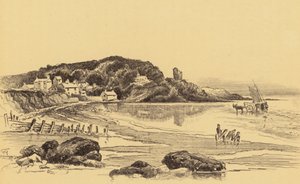 Starý Heysham za odlivu (litografie)