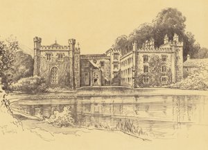 Towneley Hall, Burnley (litografie)